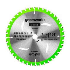 Диск пильный по дереву Greenworks 184x20 мм, 40T