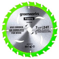 Диск пильный по дереву Greenworks 184x20 мм, 24T