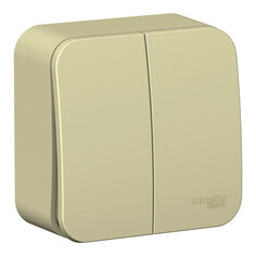 Выключатели накладные выключатель 2-клавишный SCHNEIDER ELECTRIC Blanca 10A бежевый