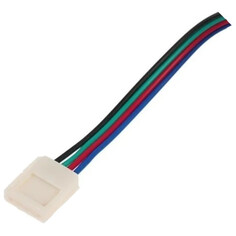 Коннекторы для светодиодной ленты коннектор для светодиодной ленты LEEK 12В RGB IP20 (1 клипса с проводом)
