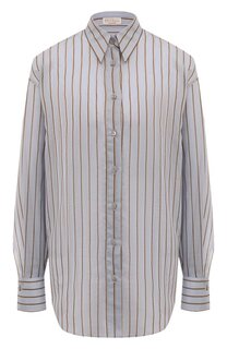 Рубашка из хлопка и шелка Brunello Cucinelli