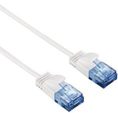 Кабель патч-корд U/UTP 6 кат. 1,5м HAMA 00135778 Slim-Flexible, 4 пары, белый RJ-45 (m)-RJ-45 (m)