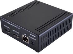 Приемник Cypress CHDBR-2HE сигналов HDMI с HDCP 3D 4Kx2K, ИК и RS-232 по одной витой паре с 2-мя выходами HDMI, Ethernet, двунаправленное PoC (Power o