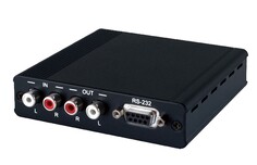 Передатчик Cypress DCT-32TX аналогового стереоаудио (вход/выход 2хRCA) и RS-232 по витой паре CAT5e с двунаправленным PoC