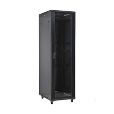 Шкаф напольный NTSS R 32U 600х600мм, 4 профиля 19", двери стекло и сплошная металл, серый RAL 7035 (NTSS-R32U6060GS)