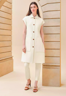 Длинный кашемировый жилет с поясом HERMES