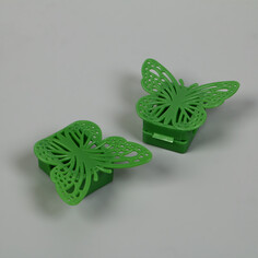 Крепления для вьющихся растений, 4*4 см бабочка (набор 10 шт) самоклейщиеся Greengo