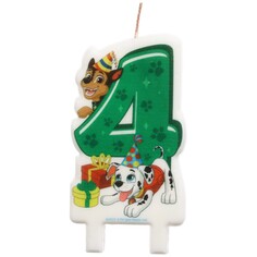 Свеча в торт цифра 4 PAW Patrol