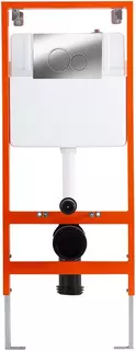 Инсталляция для унитаза BelBagno BB097SET.R.CR с кнопкой смыва, хром