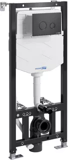 Инсталляция для унитаза WasserKRAFT Aller 10 10TLT.010.ME.MB01 с кнопкой смыва, черный матовый