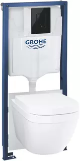 Комплект подвесной унитаз Grohe Euro Ceramic 39328000 + 39330002 + система инсталляции Grohe 38528001 + 38966KV0