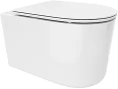 Унитаз подвесной Cerutti Spa Tanaro Aria CT9236 безободковый, с сиденьем микролифт, белый матовый