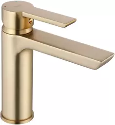 Смеситель для раковины Rea Argus REA-B6410 без донного клапана, золотой матовый