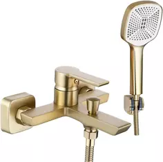 Смеситель для ванны Rea Argus REA-B6414 с душевым гарнитуром, золотой матовый
