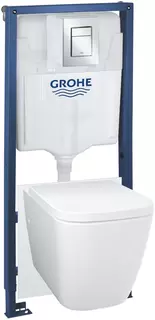 Комплект подвесной унитаз Grohe Clova Ceramic 39908000 + система инсталляции Grohe 38528001 + 38966000