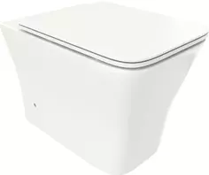 Унитаз приставной Cerutti Spa Marmolada F CT8906 безободковый, с сиденьем микролифт, белый