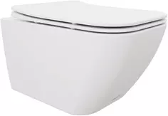 Унитаз подвесной Cerutti Spa Mimi Aria CT8919 безободковый, с сиденьем микролифт, белый матовый
