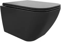 Унитаз подвесной Cerutti Spa Mimi Aria CT8920 безободковый, с сиденьем микролифт, черный матовый