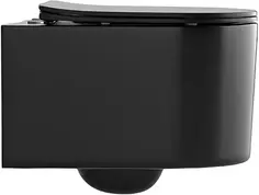 Унитаз подвесной Cerutti Spa Tanaro Aria CT9238 безободковый, с сиденьем микролифт, черный матовый