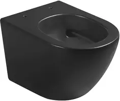 Унитаз подвесной Cerutti Spa Sella Aria CT9530 безободковый, торнадо, с сиденьем микролифт, черный матовый