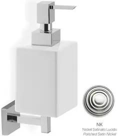 Дозатор для жидкого мыла Stil Haus Urania U30(36-BI) настенный, никель/белый