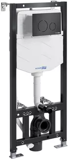 Инсталляция для унитаза WasserKRAFT Aller 10 10TLT.010.ME.MB02 с кнопкой смыва, черный матовый