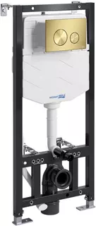 Инсталляция для унитаза WasserKRAFT Aller 10 10TLT.010.ME.MG02 с кнопкой смыва, золотой матовый