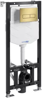 Инсталляция для унитаза WasserKRAFT Aller 10 10TLT.010.ME.MG03 с кнопкой смыва, золотой матовый