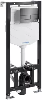 Инсталляция для унитаза WasserKRAFT Aller 10 10TLT.010.ME.PB04 с кнопкой смыва, черный глянец