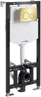Инсталляция для унитаза WasserKRAFT Aller 10 10TLT.010.ME.PG02 с кнопкой смыва, золотой