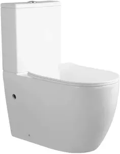 Унитаз-компакт Cerutti Spa Orlter CT10097 безободковый, торнадо, с сиденьем микролифт, белый