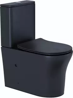 Унитаз-компакт Cerutti Spa Adige CT9244 безободковый, с сиденьем микролифт, черный матовый