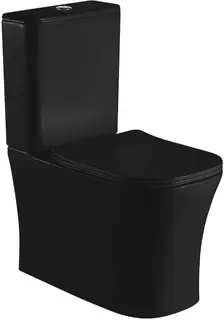 Унитаз-компакт Cerutti Spa Marmolada CT9826 безободковый, с сиденьем микролифт, черный матовый
