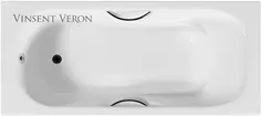 Чугунная ванна 180x80 см с отверстиями для ручек Vinsent Veron Aura VAU1808045H