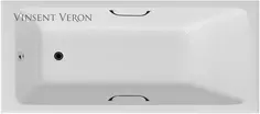 Чугунная ванна 180x80 см с отверстиями для ручек Vinsent Veron Kingston VKN1808050H