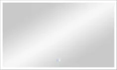 Зеркало Misty Веритате ВЕР-02-100/60-14 100x60 см, с LED-подсветкой, сенсорным выключателем, диммером, антизапотеванием, серый матовый