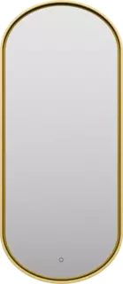 Зеркало Brevita Saturn Saturn-02090-ЧмП 50x115 см, с LED-подсветкой, сенсорным выключателем, золотой матовый