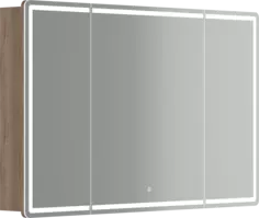 Зеркальный шкаф Sancos MI120EG 119x74 см L/R, с LED-подсветкой, сенсорным выключателем, диммером, дуб галифакс