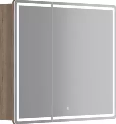 Зеркальный шкаф Sancos MI90EG 89x74 см R, с LED-подсветкой, сенсорным выключателем, диммером, дуб галифакс
