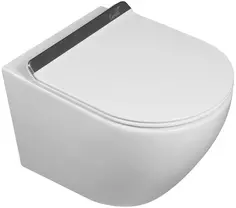 Унитаз подвесной Cerutti Spa Sella Aria Plus CT9956 безободковый, торнадо, с сиденьем микролифт, белый