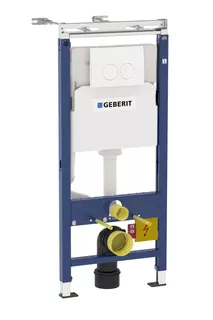 Инсталляция для унитаза Geberit Duofix Delta 21 458.122.11.1 с кнопкой смыва, альпийский белый