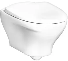 Унитаз подвесной Gustavsberg Estetic C+ GB1183300R1030 безободковый, с сиденьем микролифт, белый