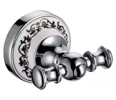 Крючок Fixsen Bogema FX-78505A двойной, для ванны, хром/белый