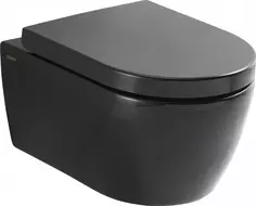 Унитаз подвесной SSWW CT2037black с сиденьем микролифт, черный