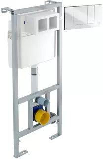 Инсталляция для унитаза Gustavsberg Easymont 92211461 с кнопкой смыва, хром