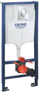 Инсталляция для унитаза Grohe Rapid SL 39503000 с кнопкой смыва, хром