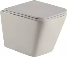 Унитаз подвесной WeltWasser Gelbach 004MT-BG безободковый, с сиденьем микролифт, бежевый матовый