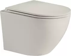 Унитаз подвесной WeltWasser Merzbach 004MT-BG безободковый, с сиденьем микролифт, бежевый матовый