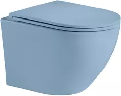 Унитаз подвесной WeltWasser Merzbach 004MT-BU безободковый, с сиденьем микролифт, голубой матовый