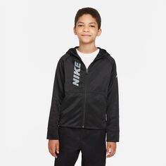 Подростковая толстовка Nike Therma-FIT Graphic Full-Zip Training Hoodie